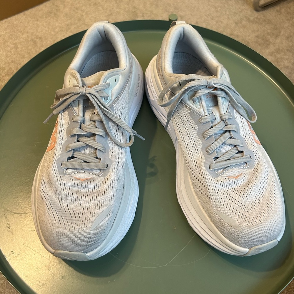 Hoka Athletic Shoes in Gray and Orange - Picture 2 of 7